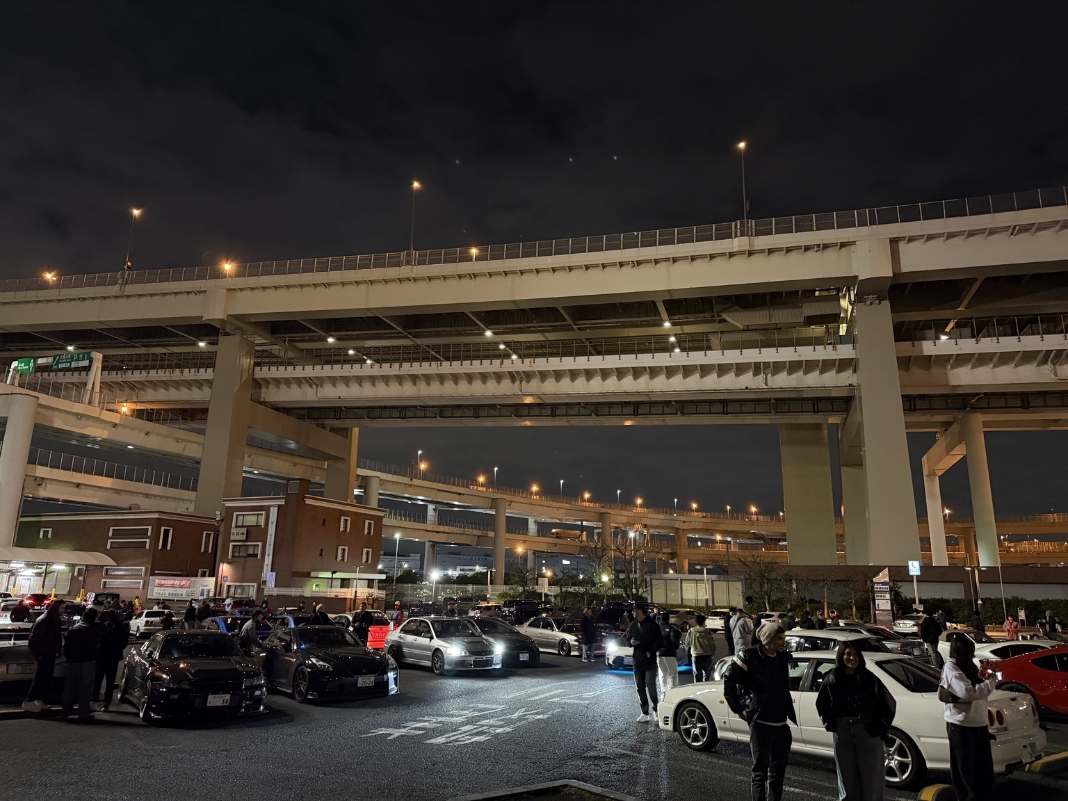 Daikoku Parking Area at night